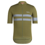 Rapha Herren Brebet Radtrikot Dark Khaki/Silver